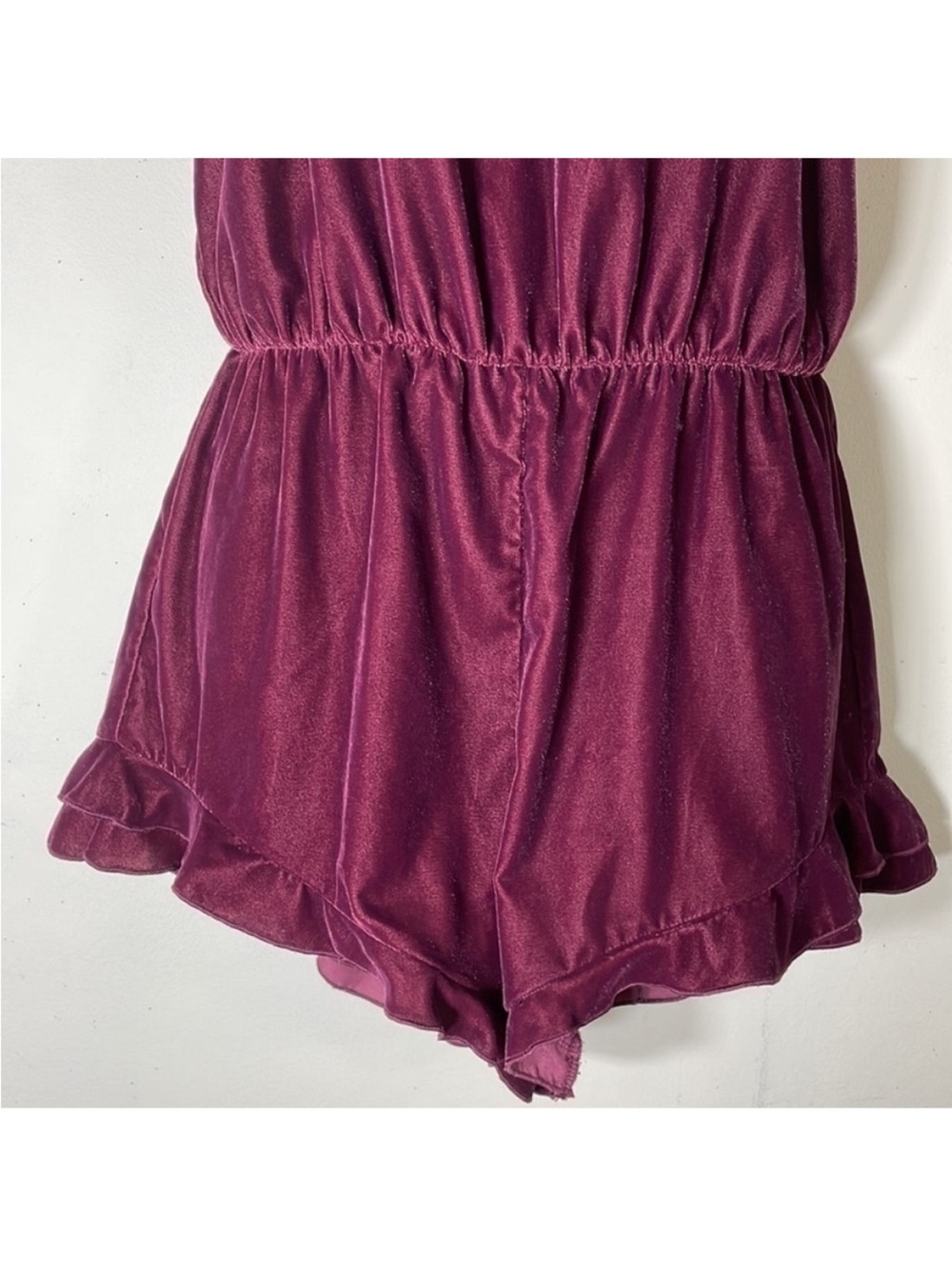 Victoria’s Secret Velvet Romper in Burgundy. Small. NWT. - Picture 7 of 13
